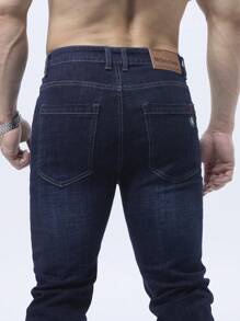Men's Straight-Leg Jeans, Casual & Versatile Comfortable Stretchy Pants For Business Or Leisure