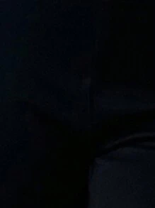 Aloruh 女式简约家居通勤 PU 羊毛高腰修身保暖紧身裤 - 黑色 - 查看 5