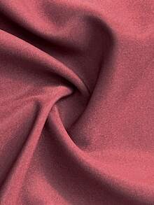 Slaydiva Plus Size Women Elegant Burgundy Long Sleeve Pocket Shirt Dress, Fall - Burgundy - View 9