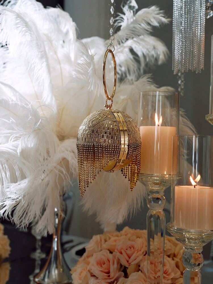 The Great Gatsby x MOTF LADIES' FASHION PARTY RHINESTONE FRINGE EVENING CLUTCH