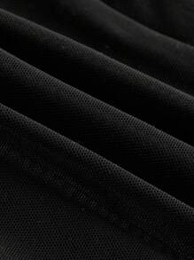 SHEIN MOD Đầm dài cổ yếm đuôi cá màu mơ cho nữ, Đầm dạ hội, Đầm mùa thu - màu đen - Xem 3