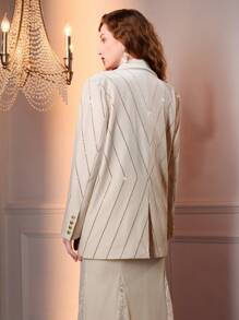The Great Gatsby x MOTF BLAZER À DOUBLE BOUTONS PAILLETÉ