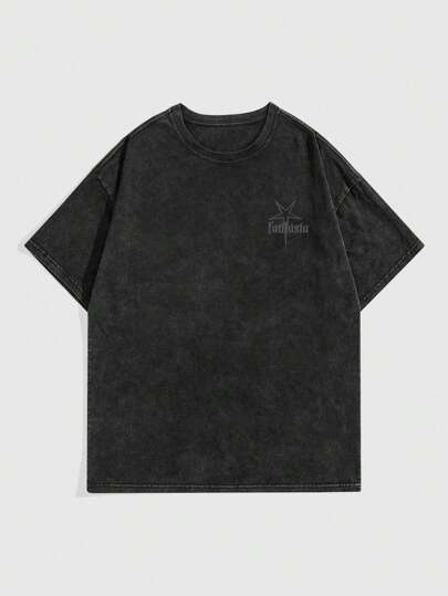 Street Life T-shirt décontracté à manches courtes imprimé col rond flocon de neige sauté, été, école