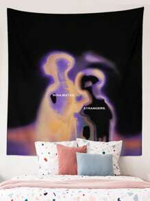 ROMWE Characterful Person & Illusion Printed Wall Tapestry For Bedroom, Living Room - Multicolor - View 6