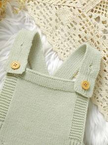 Sage Green Autumn Cute Family Matching Infant Jumpsuit,Soft Comfy One-Piece Design,Includes Hat,Baby Blanket,Stroller Blanket 3-Piece Set For Babies - Green - View 5