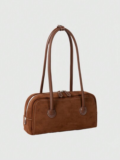 Fairycore Sac à épaule en velours vintage décontracté pour femmes, sac à main bandoulière pour le travail et l'usage quotidien