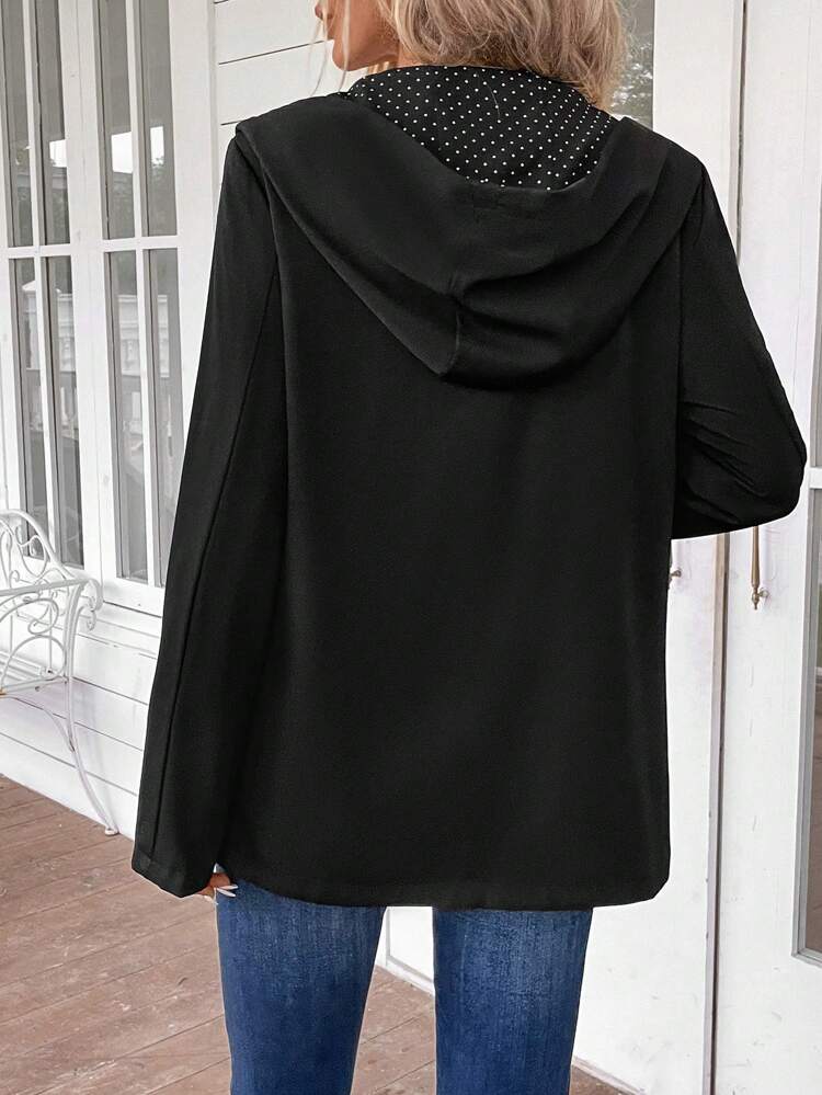 Women's Front Button Long Sleeve Minimalist Casual Jacket