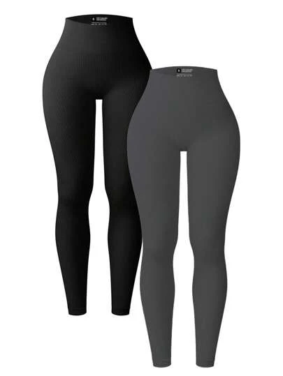 Easithlete Solid Color Seamless Compression Leggings Yoga Women Pants