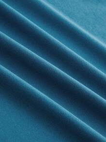 Maweii Plus Size Women's Spring & Autumn Geometric Print Crew Neck Long Sleeve Top And Pencil Skirt Elegant 2pcs Set - Blue - View 5