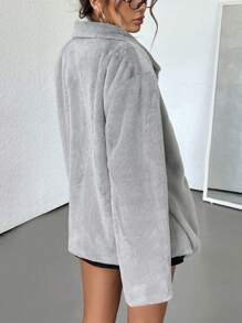 Aveloria Affinna Chaqueta cortavientos holgada de manga larga regular con cuello esponjoso para otoño/invierno