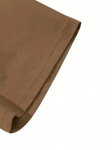Manfinity Homme Camiseta casual de cuello redondo de manga corta con estampado de letras para hombre