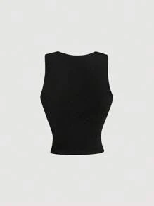 SHEIN MOD Top de tirantes con textura de twill de color albaricoque, ropa vintage de mujer, moda de los 90, blusas de otoño