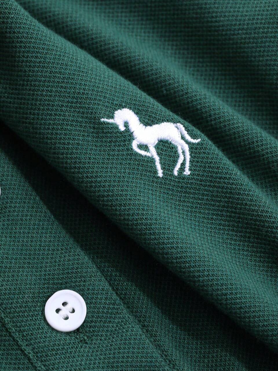 Women's Summer Horse Print Short Sleeve Polo Collar Casual T-Shirt Easter