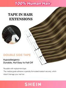 Premium Tape In Hair Extensions Human Hair Skin Weft Tape In Straight Thick Natural Hair Extensions 150G Tape In Hair Tape Ins Hair Extensions - SP4/27 - View 8