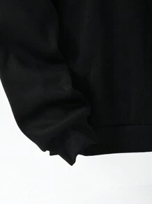 2 pièces Ensemble sweat-shirt à capuche et pantalon Brooklyn avec impression de lettre épaissi, pour garçons adolescents
