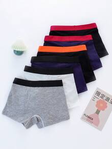 Quần lót cotton mềm mại liền mạch 3D co giãn cho bé trai/gói 6 chiếc - Nhiều màu - Xem 2