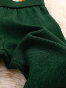Baby Boys Knitted Sweater With Dinosaur Jacquard Pattern, Fashionable Winter Outfit