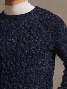 Manfinity Homme Men's Solid Color Crew Neck Long Sleeve Sweater