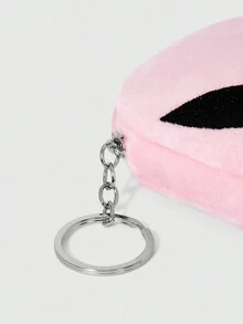 ROMWE Goth 外星人外观刺绣零钱包 - 粉色 - 查看 5