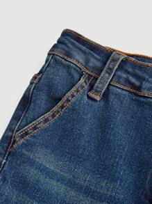 SHEIN Tween Girls Y2K Fashion Denim Flare Pants