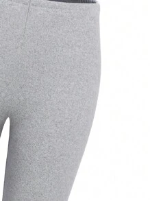 Tween Girl Black Flared Ankle Length Leggings - Pink - View 3