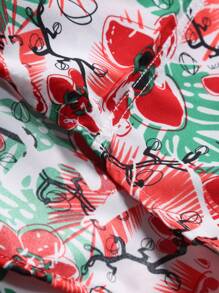 Manfinity Homme Floral Print Front Button Long Sleeve Casual Shirt - Multicolor - View 4