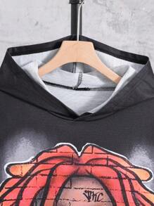 Set de 2 piezas de sudadera con capucha y pantalones casuales con estampado a cuadros cómodos para adolescentes
