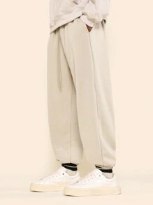 SUMWON Relaxed Fit Athletic Sweatpants Elastic Ankle Cuffs Winter Casual Sports Loungewear Jogger Workout Running Training Athleisure Activewear Gym Pants