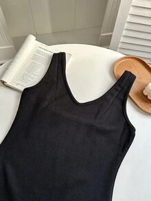 SHEIN LUNE Áo lót cổ lọ lót nhiệt dày cho mùa thu đông - màu đen - Xem 7