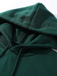 Flirla Women's Casual Cat Paw Print Pouch Pocket Drawstring Hooded Sweatshirt