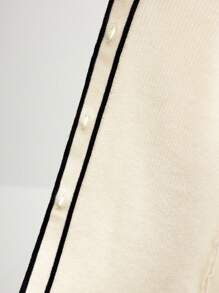 BizChic 女士优雅条纹长袖休闲开衫、百搭圣诞衬衫、百搭商务休闲针织毛衣，适合秋冬