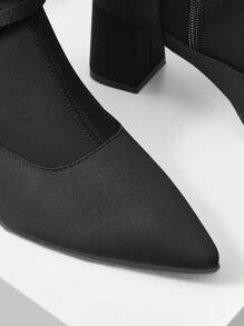 MOTF PREMIUM GIÀY CHUNKY GÓT NHỎ ĐÀN HỒI CAO CẤP CHO NỮ, THỜI TRANG - màu đen - Xem 6