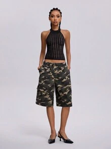 SHEIN Coolane 女士秋冬Y2K针织吊带背心 - 黑色 - 查看 7