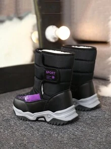 1 Pair Children's Winter Snow Boots, Warm, Anti-Slip, Shock Absorbing, Cute Design For Little Girls, For Christmas