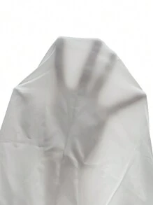 Chiquease Batwing Short Satin Sleeve Blouse With Round Neckline - White - View 7