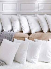 8 PCS Soft Lightweight Machine-Washable Throw Pillow Covers Set,Solid Smooth Contemporary Hidden Zipper Closure High-Grade Pillowcases For Sofa Living Room Bedroom Decorative Cushions,4 Sizes,(No Pillow Core) - White - View 1