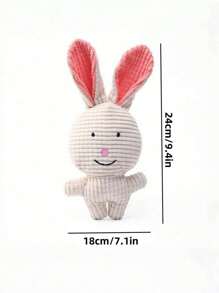 1Pc Đồ chơi cho chó kêu bò, Đồ chơi tương tác bằng vải nhung giúp giảm lo âu và buồn chán, Đồ chơi nhai mọc răng cho chó con dành cho chó cỡ nhỏ và vừa - trắng - Xem 3