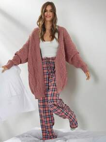 WESTFADE Áo len cardigan dệt kim - Gỗ đỏ - Xem 1