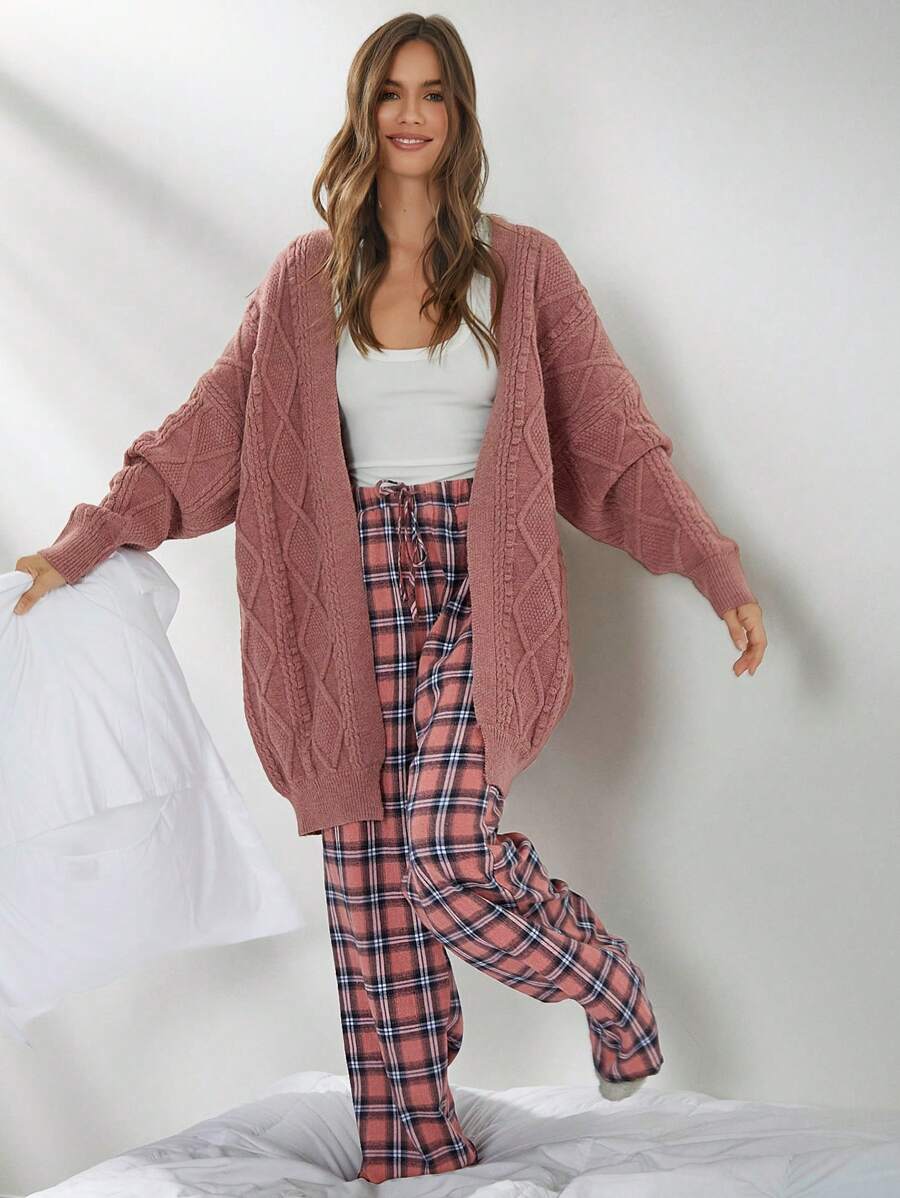 WESTFADE Áo len cardigan dệt kim - Gỗ đỏ - Xem 1