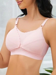 Moonlight&Mama Maternity Cut Out Nursing Bra For Mother - Watermelon Pink - View 5