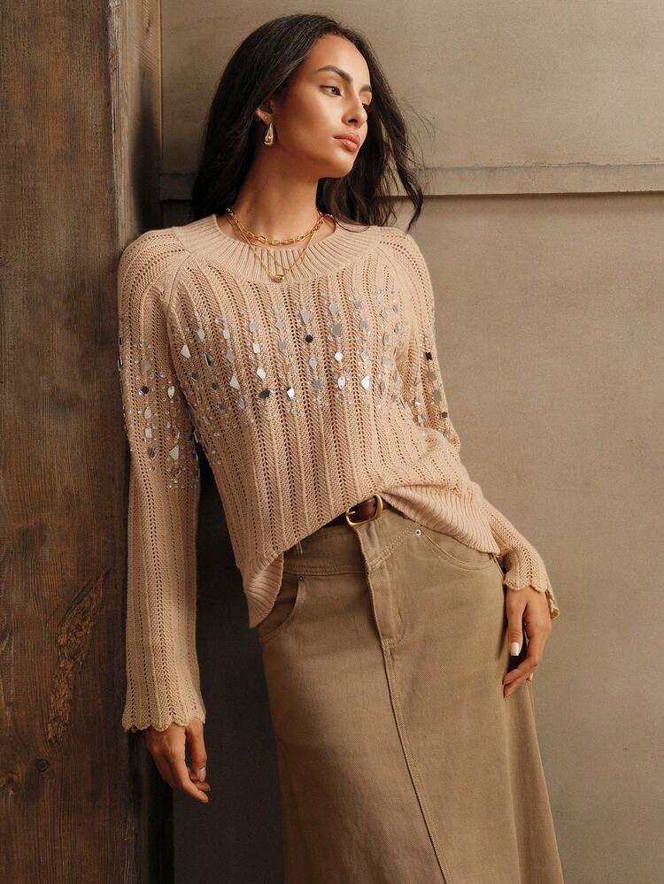 Autumn/Winter Loose Fit Raglan Sleeve Sweater, Knit Pullover Fall