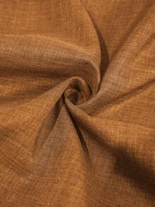 大码女式纯色松紧腰阔腿宽松休闲裤 - 卡其色 - 查看 3