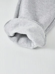 SHEIN 2pcs/Set Tween Boys Casual Loose Fit Letter Print Sports Outfit