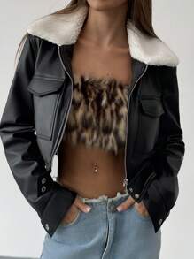 Aloruh Y2K 时尚女士短款蓬松胸罩上衣，街头服饰音乐节 - 彩色 - 查看 7