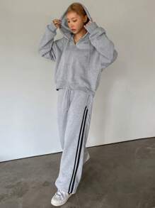 DAZY 2-delige damessweatshirt- en joggingbroekset, herfstkleding