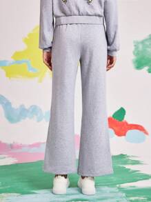 Nick 90s | SHEIN 女士卡通印花运动裤 - 灰色 - 查看 2