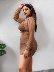 Swim SXY Summer Beach Plus Size Halter Bra & Bikini Bottom Bikini Set With Cover Up Bathing Suit
