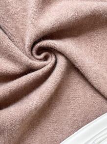 Calvaya Ensemble de Top en tricot à manches longues avec fermeture éclair avant de couleur unie et pantalon long, grande taille