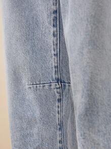 WESTFADE Premium Denim Barrel Leg 100% Cotton Ankle Jeans