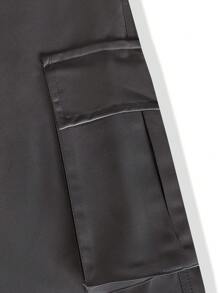 Manfinity EZcore Men's Casual Multi-Pockets Cargo Pants, Autumn - Chocolate Brown - View 4